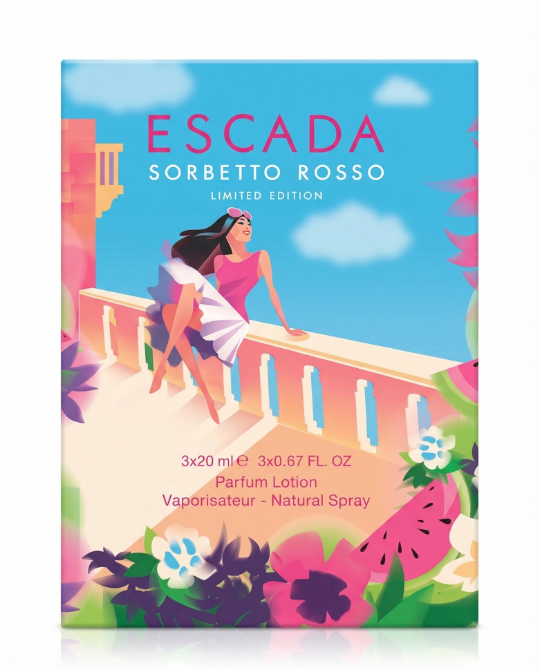 Escada Sorbetto Rosso 3x20 ml (Парфюмерная вода) — Escada Sorbetto Rosso 3x20 ml (Парфюмерная вода)